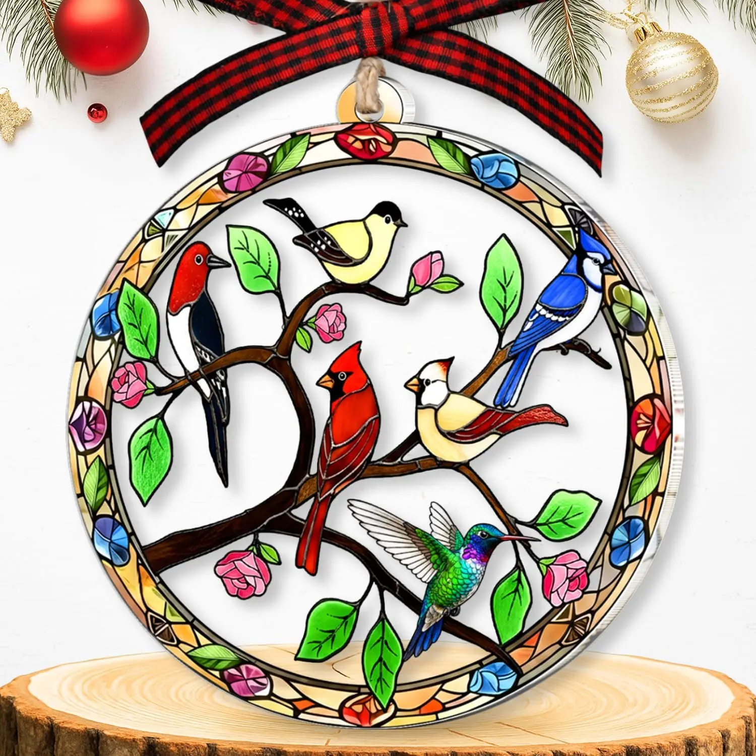 Multicolor Bird Ornament, Six Birds  Hummingbird Gifts, Birds Decor Series Ornaments,  Wall Garden Decoration Love Gifts, Bird Lover Ornament  for Mom Grandma,  Ornaments 2025