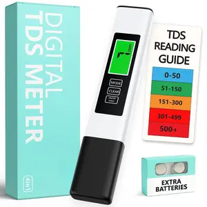 2025 - 4 in 1 Tds Meter Digital Water Tester - Accurate and Reliable TDS EC & Temp(?C,?F) Meter - 0-9999ppm - Professional Testing for Drinking Water, RO/DI System, Aquariums etc