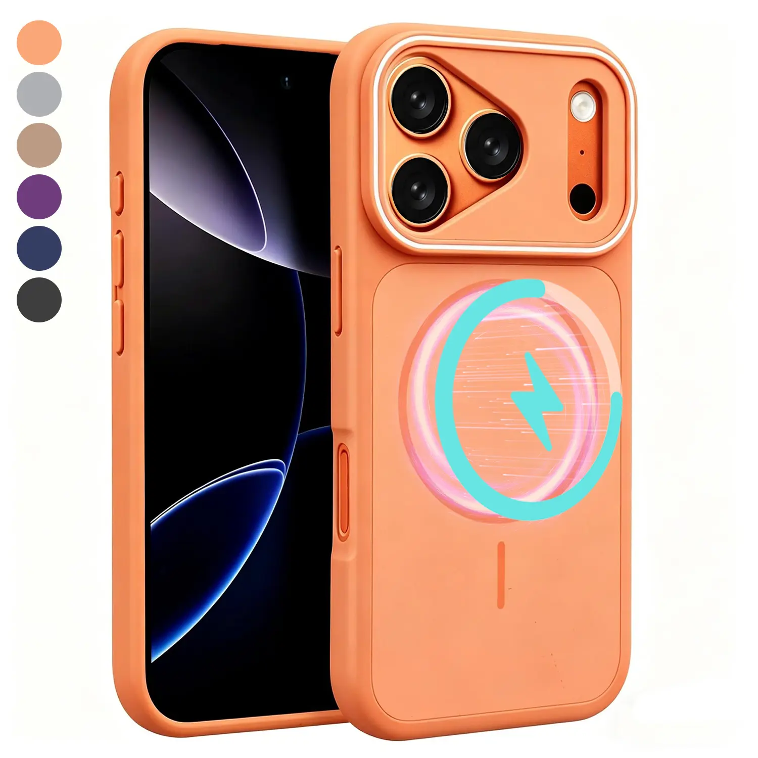 MagSafe Magnetic Smartphone Casing for iPhone 17 Pro Max,16,15,14,13 - Soft Matte, Anti-Fingerprint, Shockproof Cover with Camera Lens Protection, Wireless & Handheld Devices Compatible