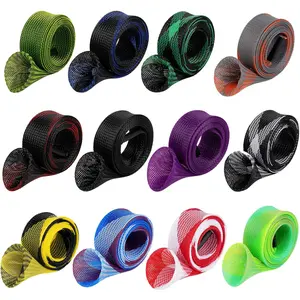 12Pcs Rod Sock Fishing Rod Sleeve, Cover Braided Mesh Rod Protector Pole Gloves Fishing Tools. Flat or Pointed End/Spinning or Casting. Casting Sea Fishing Rod/Spinning