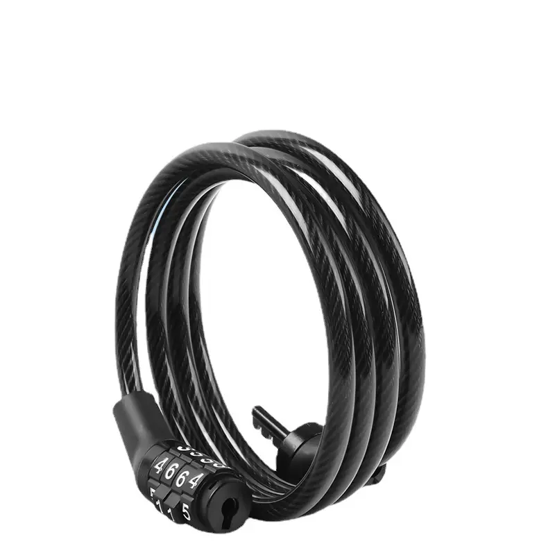 4 Digit Resettable Combination Bike Cable Lock, Anti-Theft Braided Steel Cable Lock for Mountain Bike, E-Bike, Scooter, Cycling Security Accessory