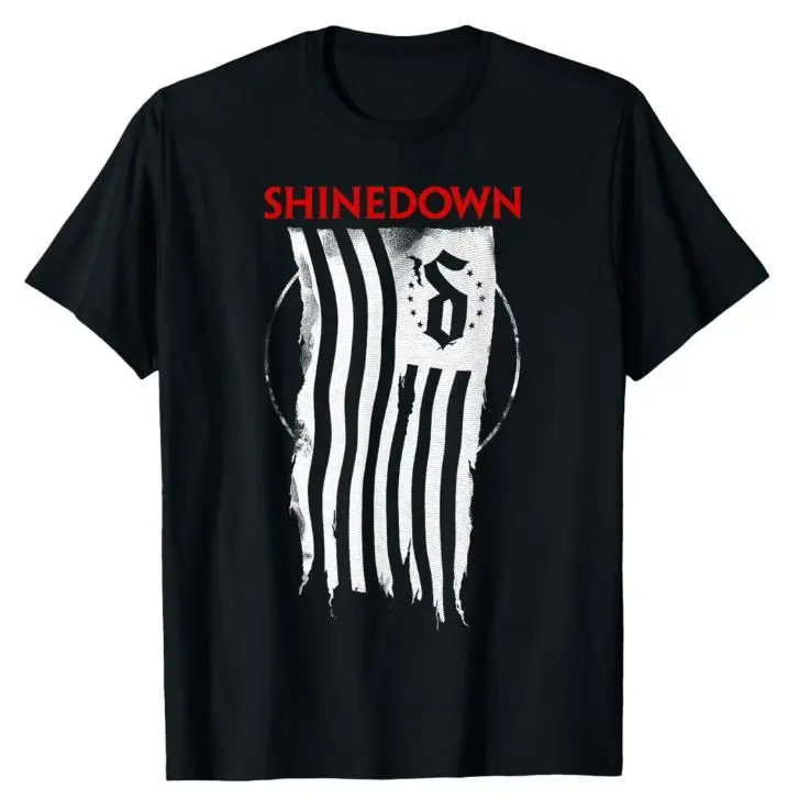Vintage Shinedown Shredded Stylish Unisex Black Casual Tee Shirt, Menswear Sports Top, Full Size Range NZ323, Tops