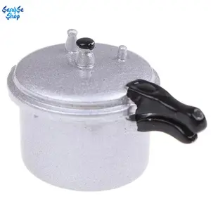 1:12 Scale Dollhouse Miniature Pressure Cooker, High-Quality Simulation Kitchen Appliance, Durable Pretend Cooking Utensil, Micro Kitchen Accessory for Dollhouse Decor, Collectible Mini Home Decoration & Display Prop