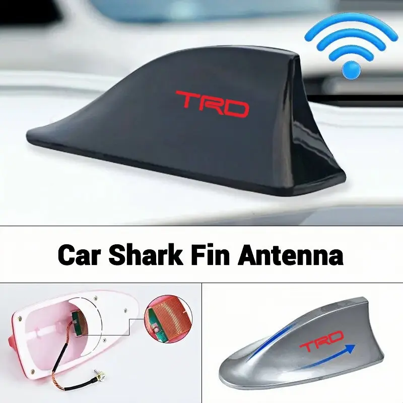 1 Pcs Car Shark Fin Antenna, Aesthetic Design Universal Enhanced Signal Roof Mount Antenna Decor, Suitable for Toyota Trd Models, Auto Accessories, Universal Fit