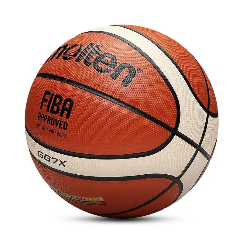 Molten Gg7x Size 7 Basketball, Fiba Approved Indoor Outdoor Training Match Ball, Durable Design for All Skill Levels, Outdoor Casual Basketball, Sports Ball