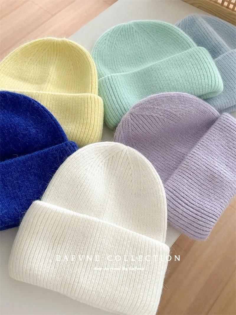 1pc Warm Knit Beanie for Men Women,Slouchy Beanie Hats Winter Knit Cap Soft Ski Hat Unisex,Thick Fisherman Cuff Plain Skull Caps