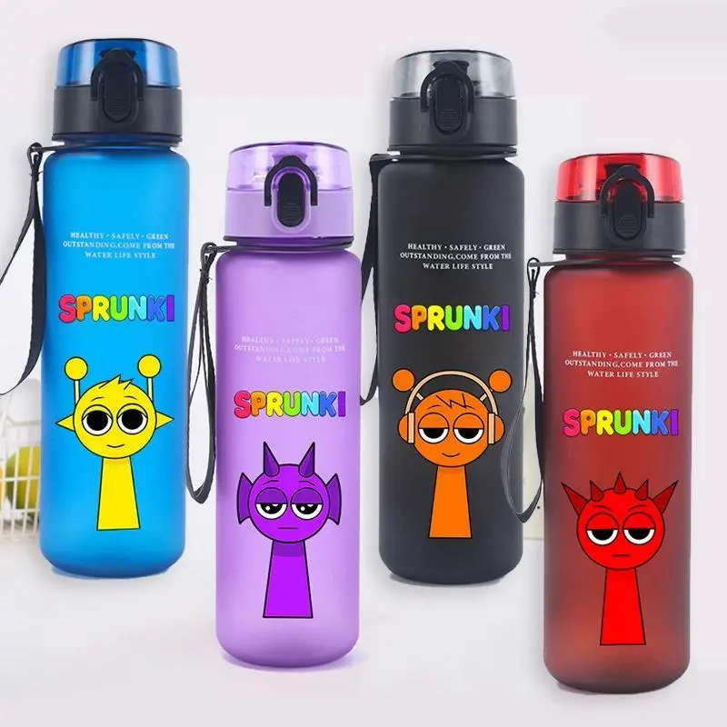 650ML Hot Game Sprunki Water Bottle Portable Children Outdoors Drinking Bottles Large Capacity Sport Fitness Water Cup Xmas Gift
