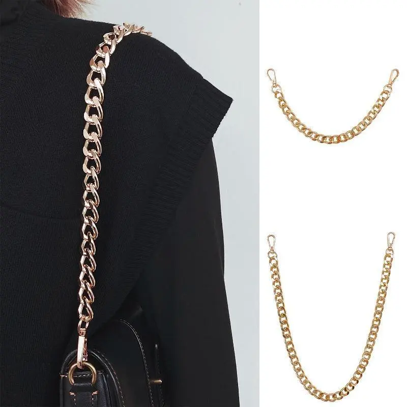 2026 New Adjustable Gold Metal Bag Chain Extender, 32/62/100cm Detachable Crossbody Bag Strap Replacement for Handbags Purses