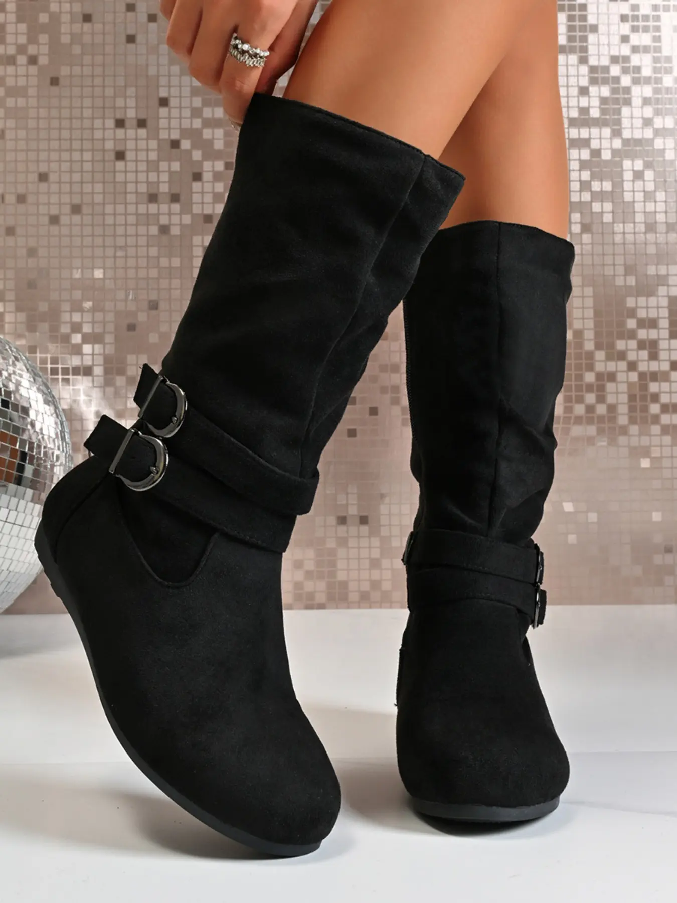 Fashion Over-The-Knee Wedge Boots, Women's Comfortable Long Boots, Winter Style Shoes, Perfect for Cold Weather and Fashion Clothes
