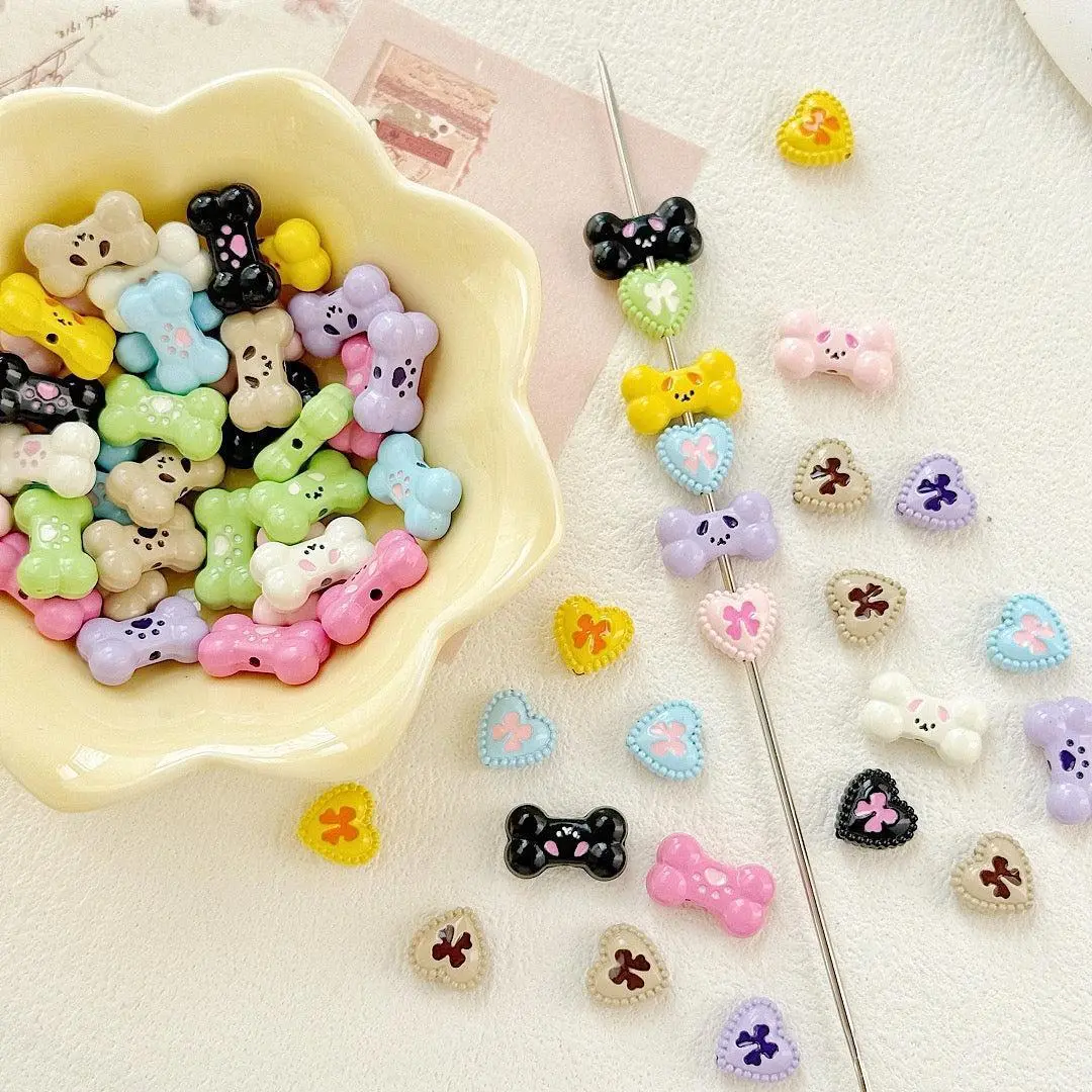 Sage-P50-Hand-painted Metal Beads