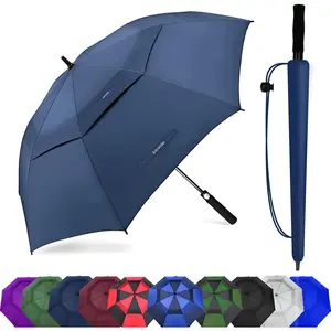 Golf Umbrella Large 54/62/68/72 Inch, Extra Large Oversize Double Canopy Vented Windproof Waterproof Umbrella, Automatic Open Golf Umbrella for Men and Women and Family.