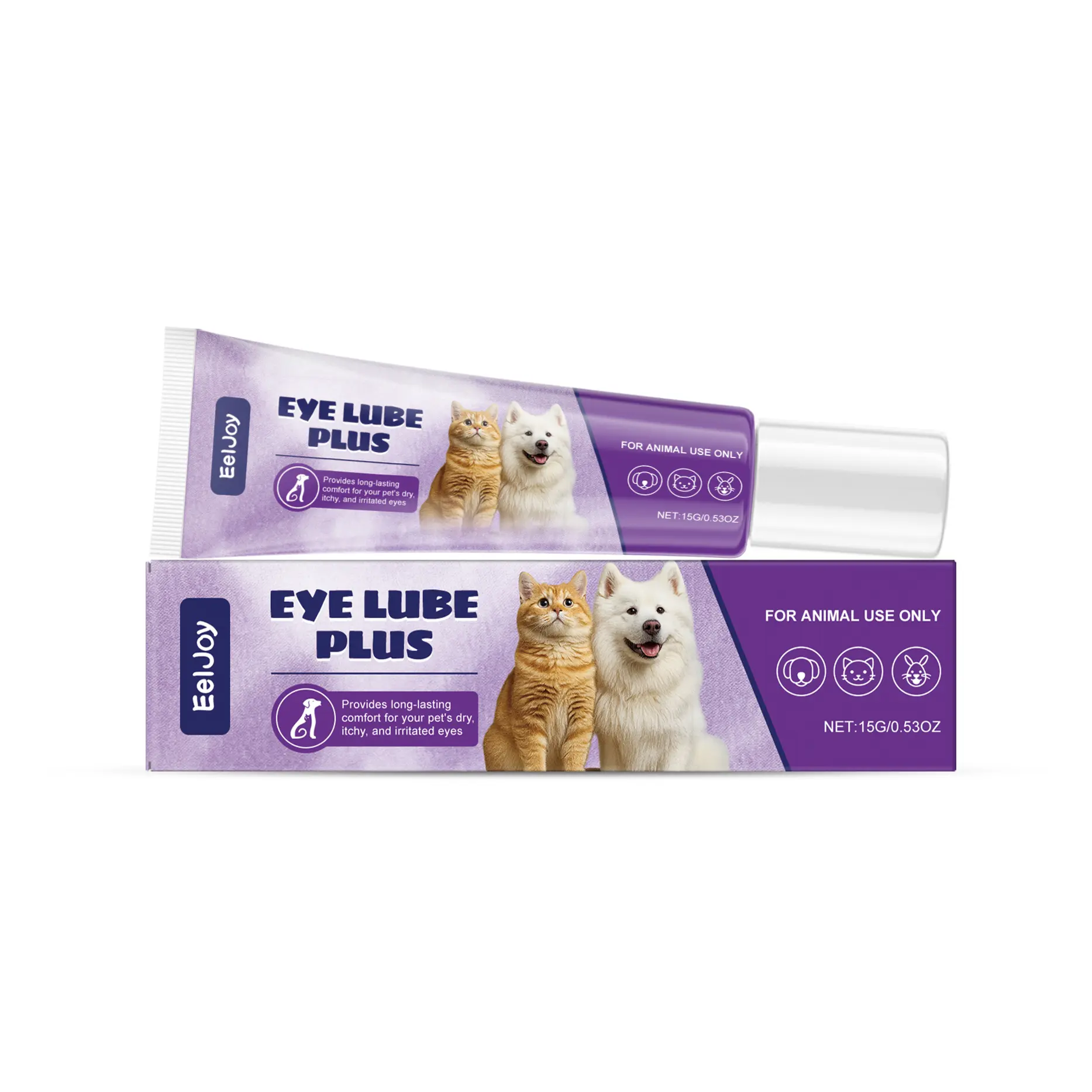 EelJoy Pet Eye Tear Stain Remover, Gentle Tear Stain Remover for Cats and Dogs, No-Rinse, Portable, Daily Care
