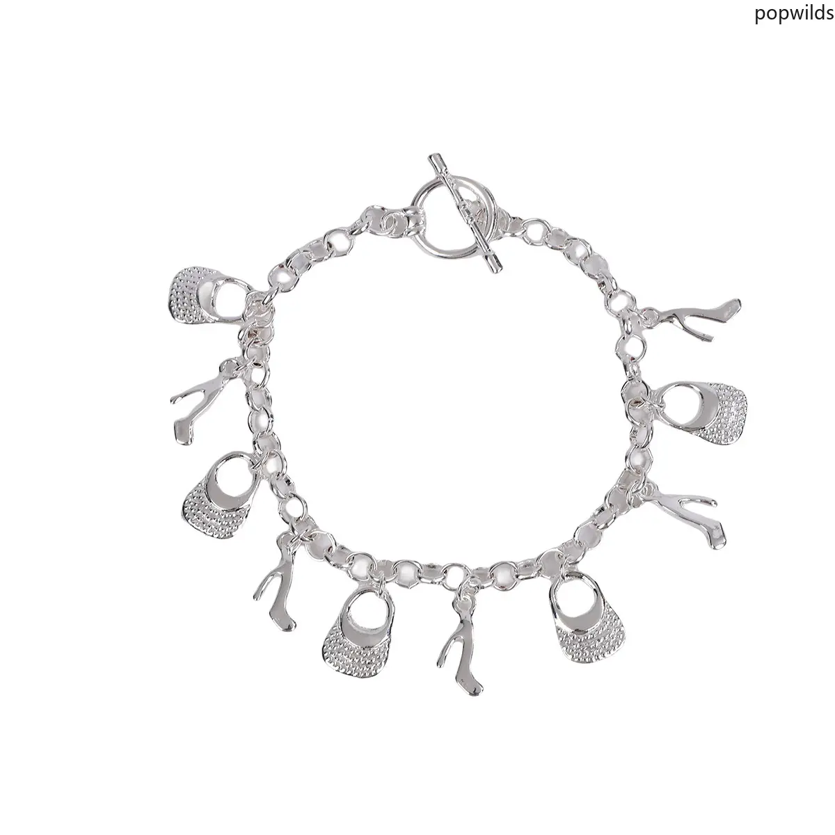 Shoe Charm Bag Bracelet, Trendy Unique Designer Accessory, Premium Aesthetic Dainty Jewelry for Women