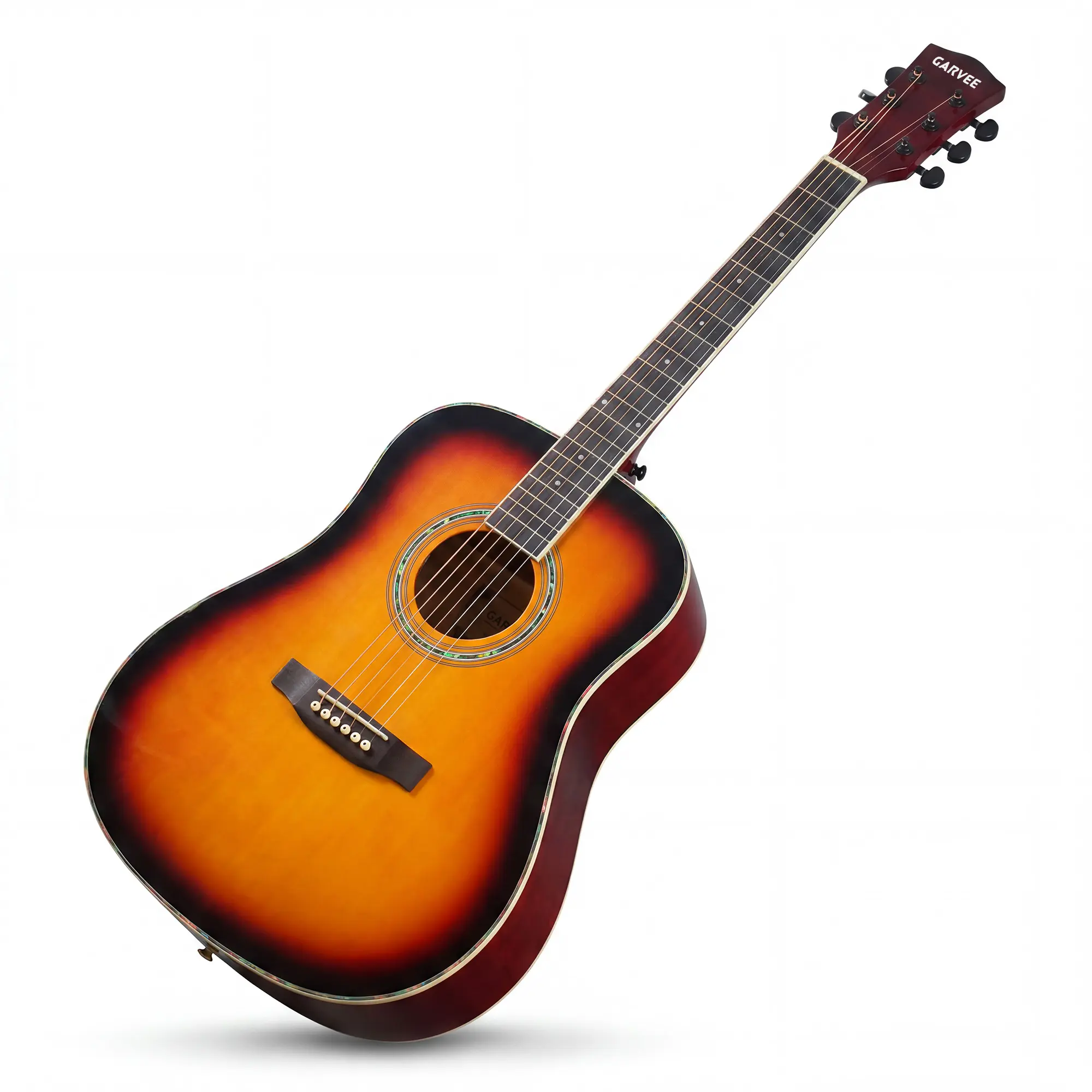 41 Inch Acoustic Guitar for Beginners Adults, Full Size Folk Guitar, Sunburst / Natural / Black