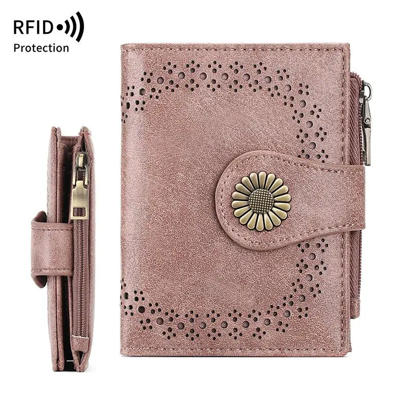 Women's Wallet Large Capacity Double Zip Ladies Card Phone Holder RFID Blocking Wallets for Women Small Wallet for Women Credit Card Holder Slim Wallet for Women