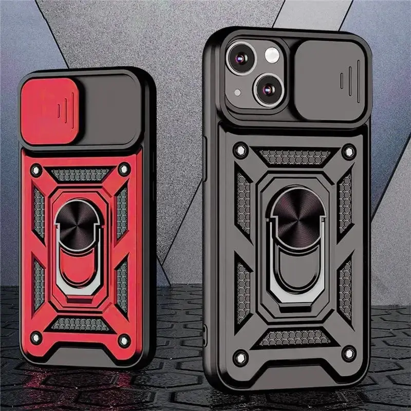 Armor Shockproof Magnetic Ring Stand Holder Case For iPhone17 16 15 13 12 11 14 Pro Max 12 13 11Pro Back Cover