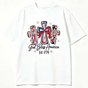 good graphic tees summer graphic tees VAULAX God Bless America Women T-shirt 250 Years America Anniversary USA 250th Birthday Gift Shirt Memorial Independence Day 4th of July Men Women Cotton Tee Shirt
