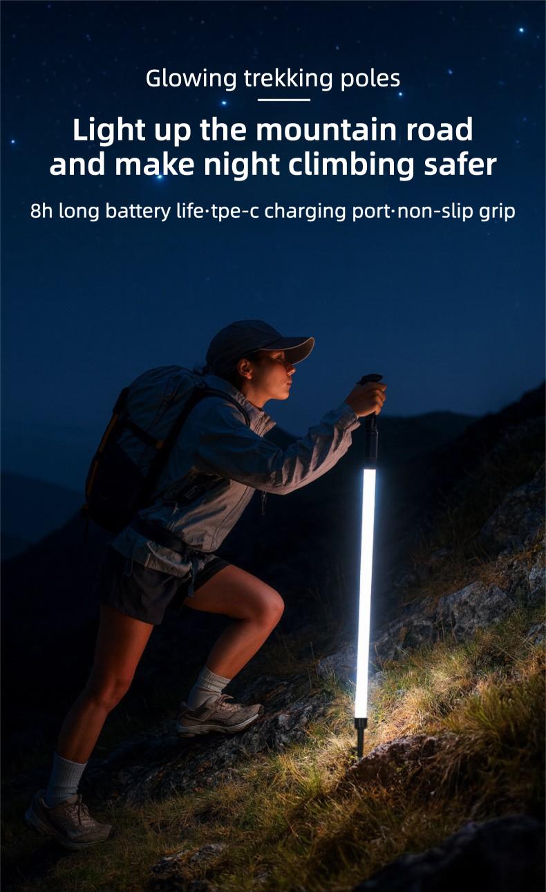 Ultra-Bright LED Safety Staff for Ultimate Night Visibility |   Rechargeable Laser Saber Walking Stick, Waterproof & Ultra-Light for Hikers, Senior Safety, Camping & Power Outages