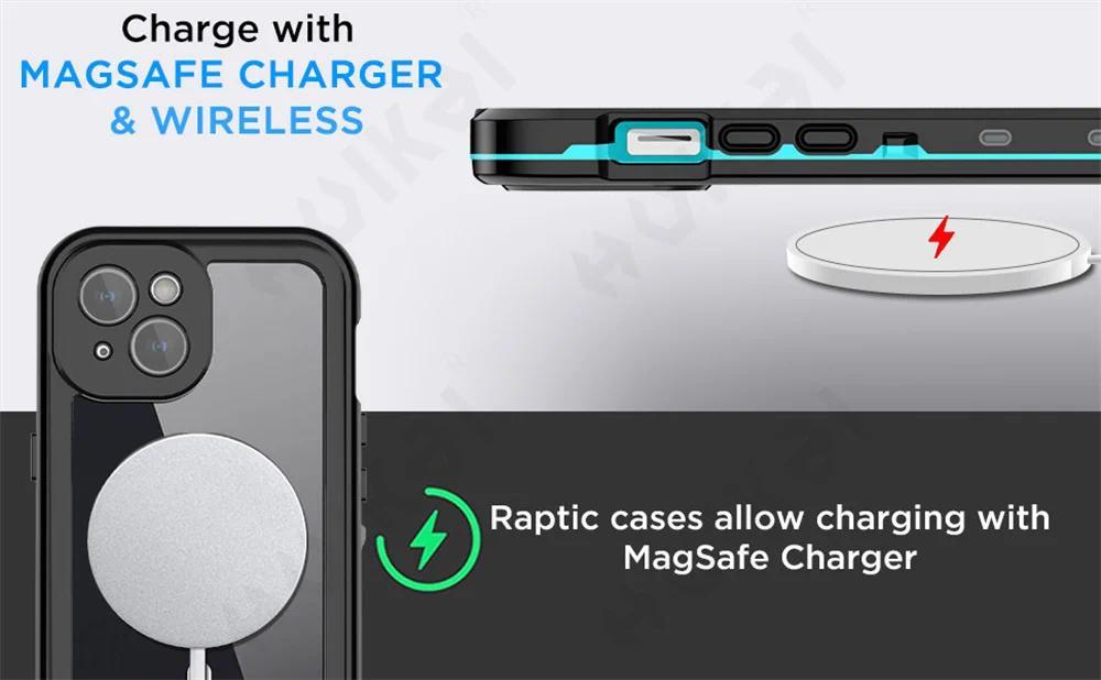IP68 Waterproof Magnetic Case For iPhone 17 16 15 14 Pro Max Pro 13 Pro Max Protector Full Body Protective Dustproof Phone Case