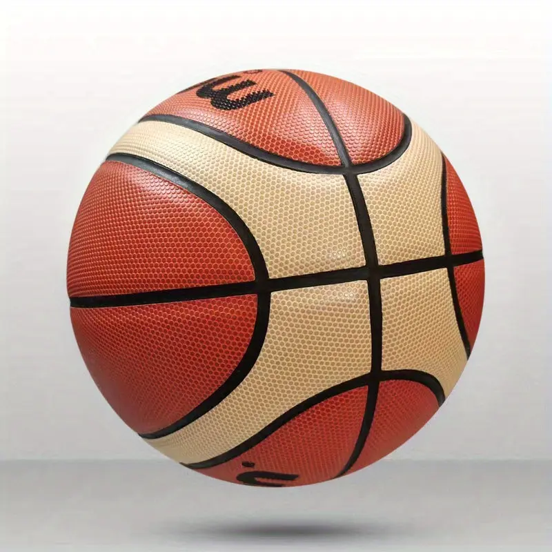 Professional Grade 5/6/7 Basketball, Ideal for Games and Training, High-Quality PU Material, Superior Grip and Bounce, Indoor/outdoor Use, and Design with Gold Accents, Sports Ball, Basketball Equipment
