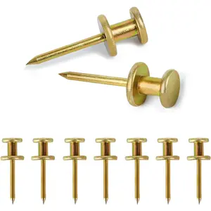 Double Headed Picture Hangers(20lbs-50pcs), Picture  Nails, Thumb Tacks , Picture Nails, Wall Nails for , Professional Plaster Picture Hooks for Wooden Wall or Drywall