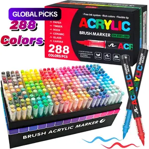 Guangna Automatic Ink Control Acrylic Paint Marker Pen, Tip Acrylic Paint Pen, Suitable for Wood, Rock, Glass, Canvas, Stone, Fabric, DIY Crafts, Gifts #GLOBAL PICKS