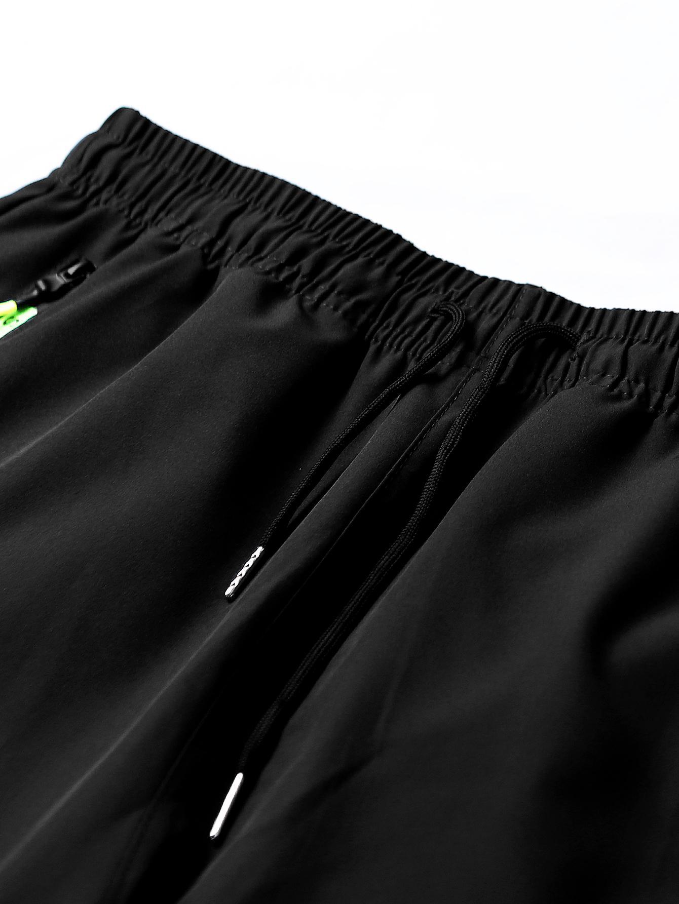 Men's Lightweight Cargo Joggers | Elastic Drawstring Waist, Zipper Security Pockets, Breathable Regular Fit | Casual Outdoor Pants for Hiking, Walking, Spring Fall