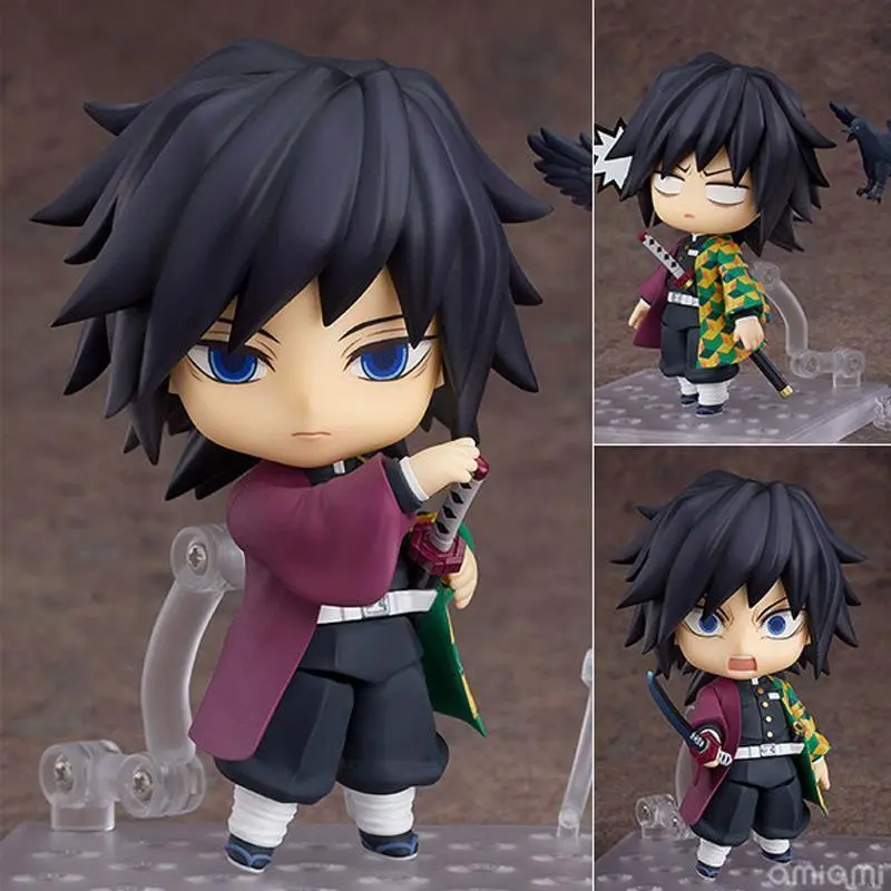 10CM Anime Demon Slayer Kimetsu No Yaiba Tomioka Giyuu Action Figures Q Version PVC Joint replaceable Figure Model Toy Gift Popular toys 2026 Hot selling toys