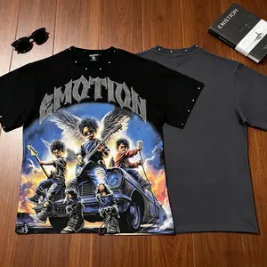 Mixed Emotion Unisex Pure Cotton Vintage Washed Rhinestone Cropped Sports Tee, Crew Neck Short Sleeve, Y2K Hip Hop Retro Oversized Loose Fit, Summer Casual Beach Streetwear, Trendy Daily Outfit Monaco Club Flag Print Hoodie
