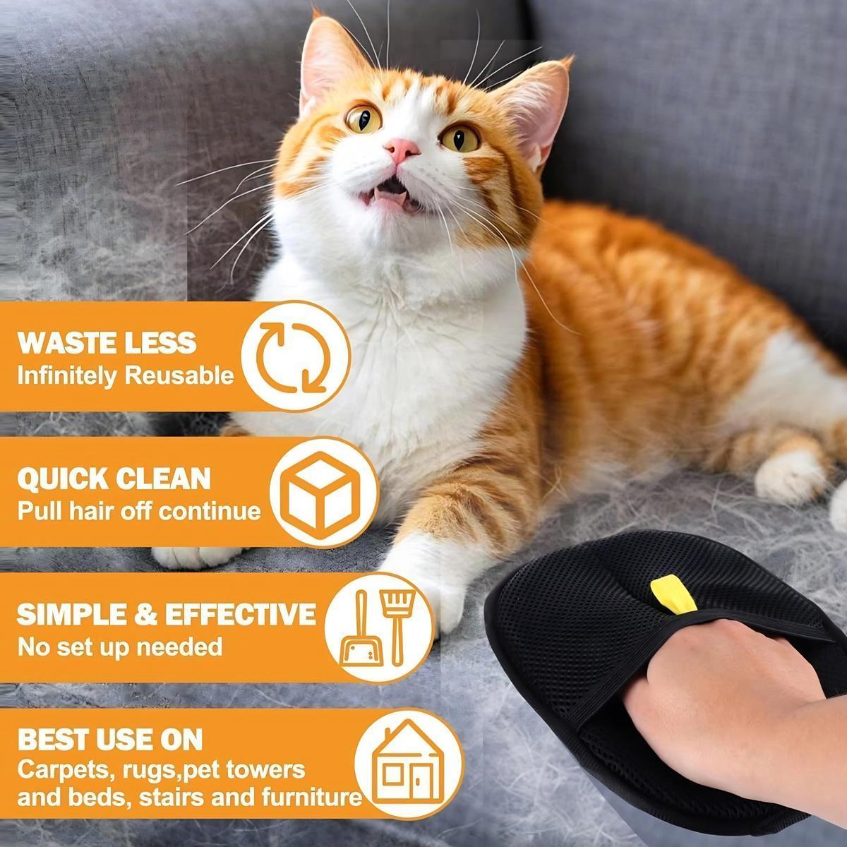 Pet Hair Remover Glove, Electrostatic Removal Gloves for Pet Hair, Pet Hair Remover Gloves for Dog & Cat, Reusable Pet Hair Remover Glove for Carpet, Couch, Clothing, Furniture Pet Hair Remover Glove, Electrostatic Removal Gloves for Pet Hair, Pet Hair Remover Gloves for Dog & Cat, Reusable Pet Hair Remover Glove for Carpet, Couch, Clothing, Furniture