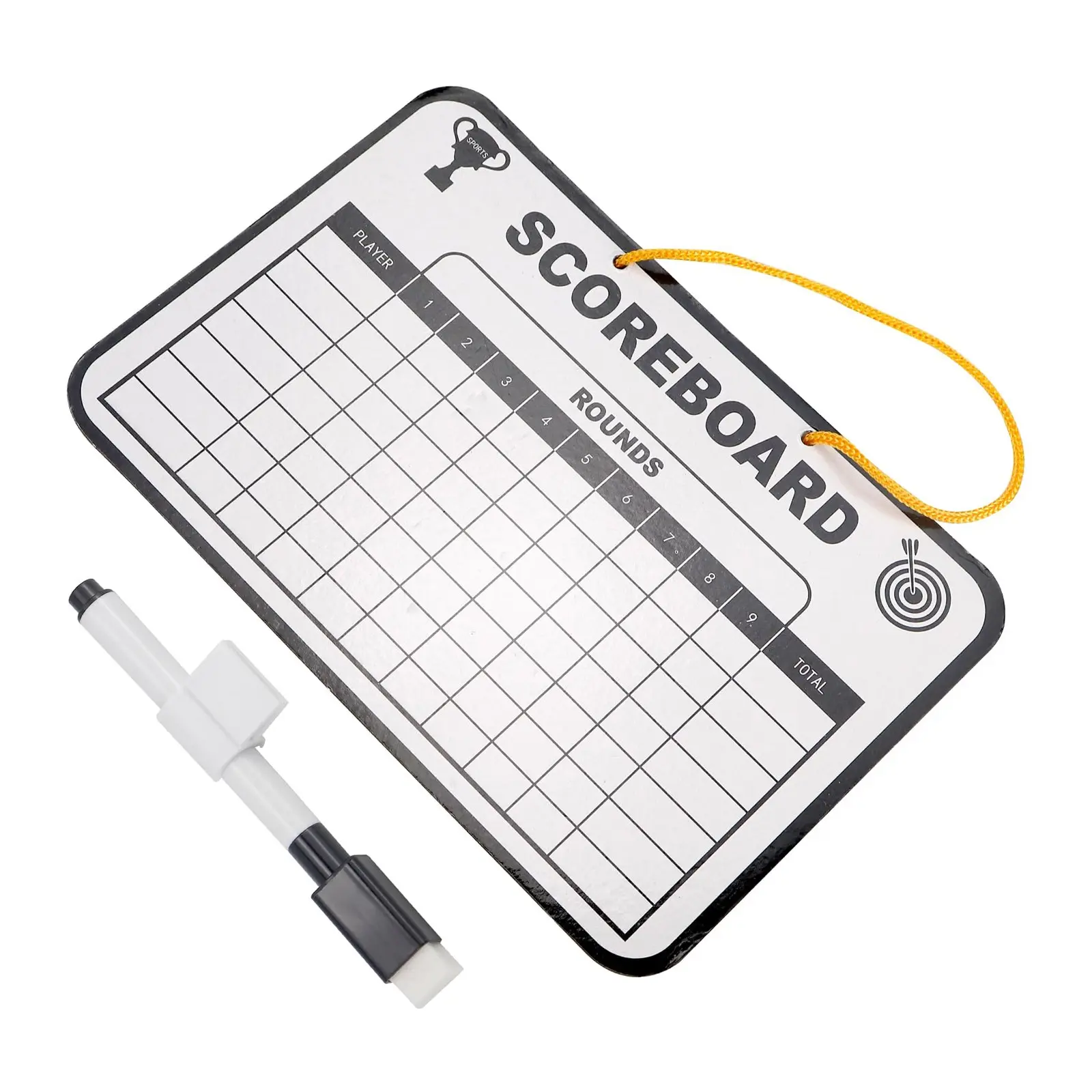 Scoreboard with Pen, Durable Plastic Hard Paper Board, Ideal for Sports & Golf, Reusable Scoring Card, Perfect for Competitions