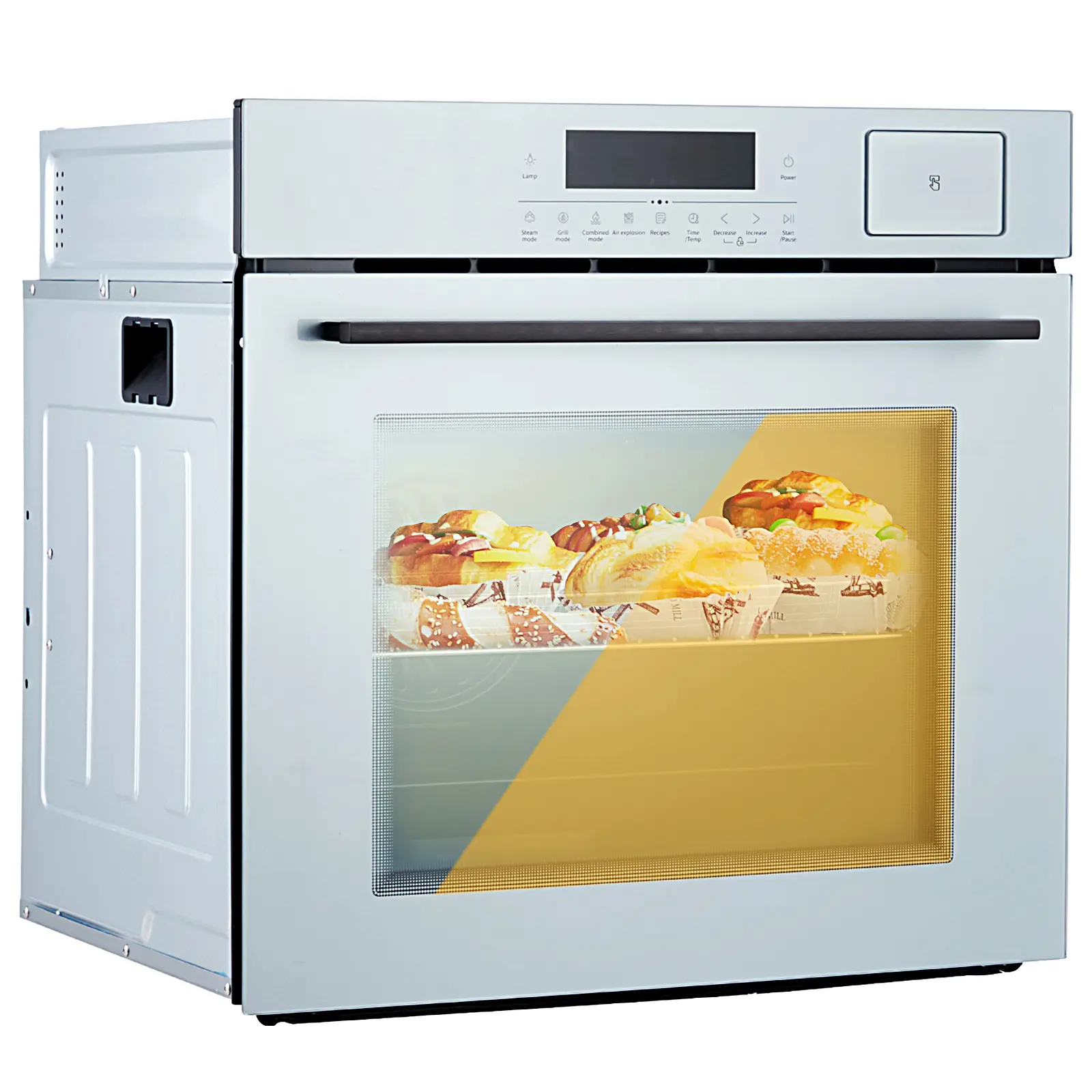 24" Built-In Single Wall Electric Oven | 2.5Cu.ft Stainless Steel Touch Control Oven 3D Surround Heating Auto Cooking Modes