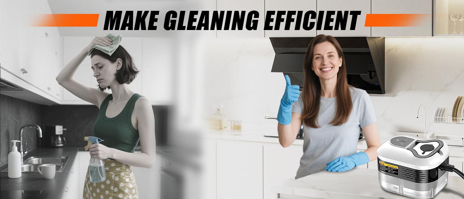 2500W High Pressure Steam Cleaner - Portable High Temp Power ,Car Detailing & Steamer for Home Use, Kitchen Grease, Bathroom (FS)