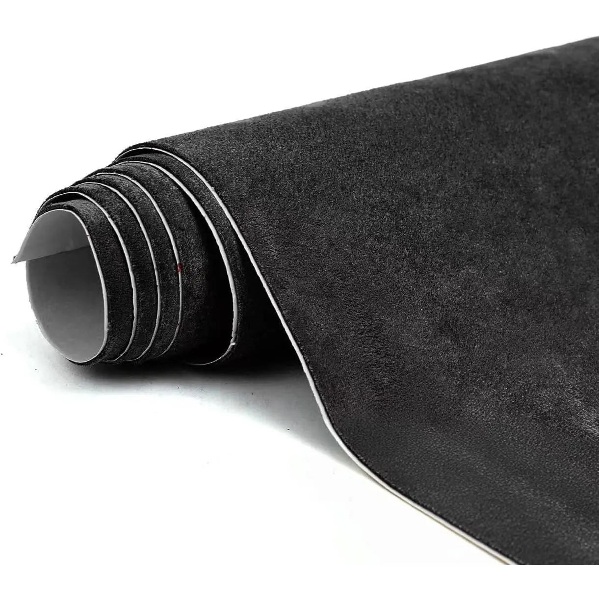 Premium Black Suede Fabric Wrap 17x70 inch – Self-Adhesive Stretchable Microfiber & Synthetic Leather Film for Car Interior and Home DecorGift