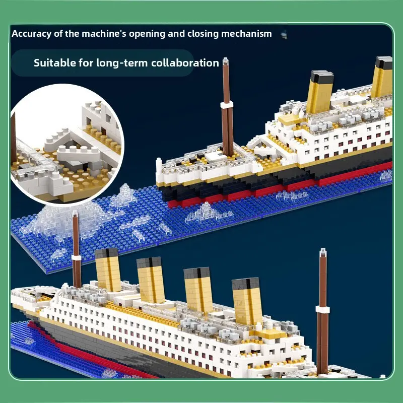 Titanic Interlocking Building Blocks Puzzle Toy, Classic Ship Model for Kids, Ship Models