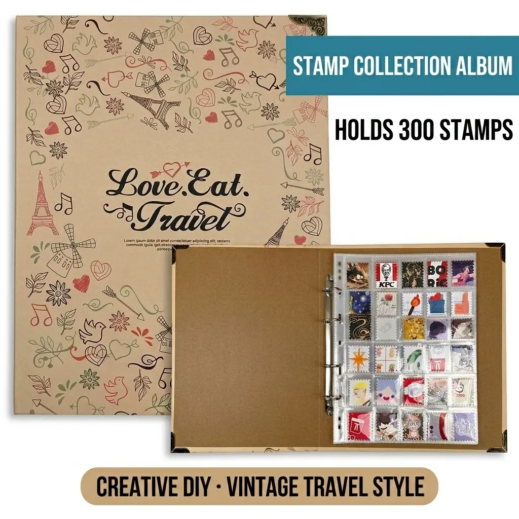 Stamp Sticker Storage Album, Clear Pocket Binder Organizer for Scrapbooking, Journaling, Planner Stickers, Washi Stickers & Kawaii Stationery