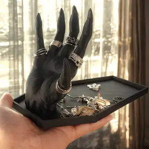 Wind Demon Hand Jewelry Stand, Gothic Bone Joint Design, Practical Storage, Multi-Functional Desktop Organizer, Plastic Material