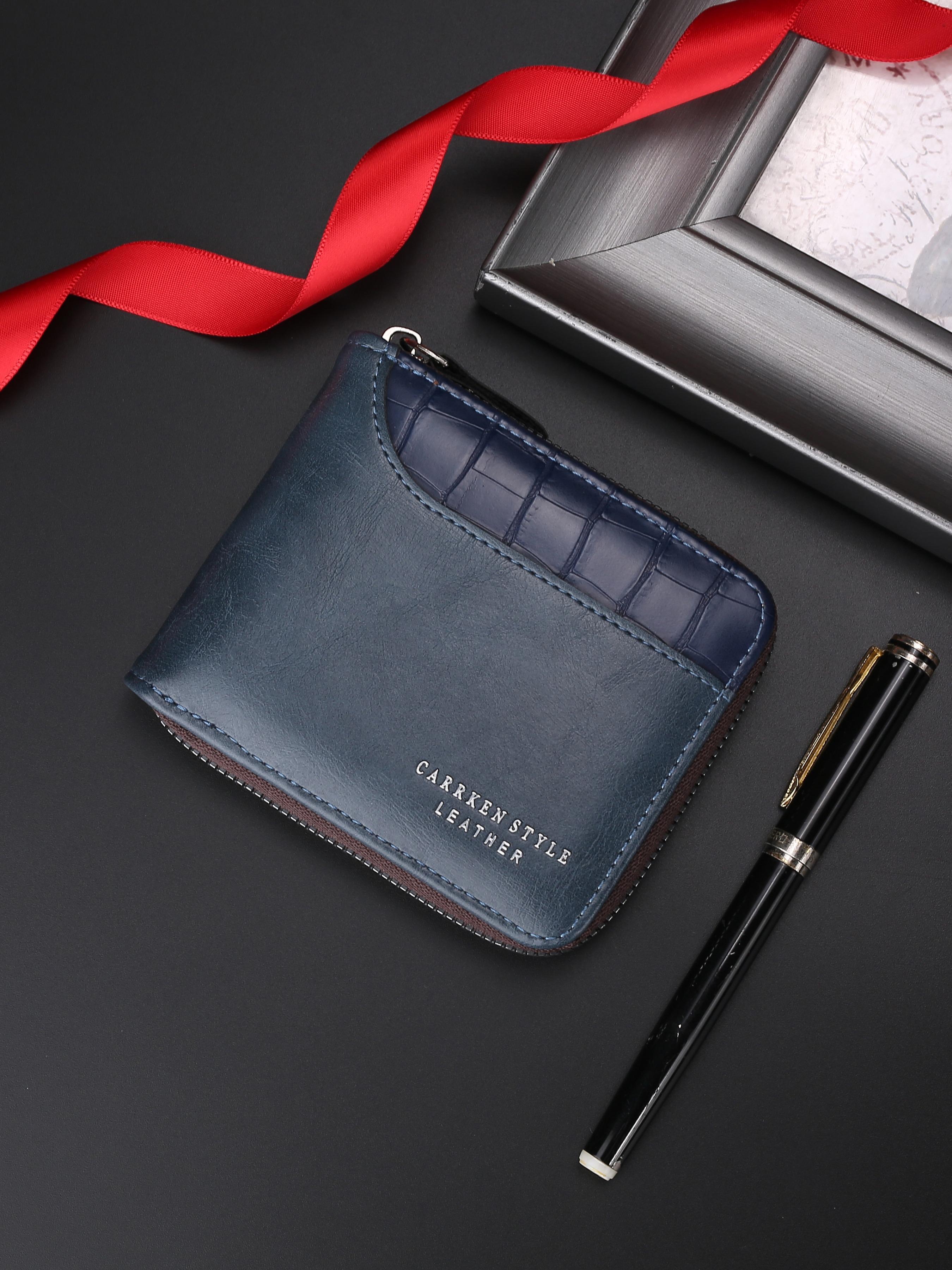 Men's Business Fashion Patchwork Short Wallet, Casual Multi Card Slot Wallet for Daily Used, Vintage All-match Durable Bifold Wallet for Men, Business Style Wallet