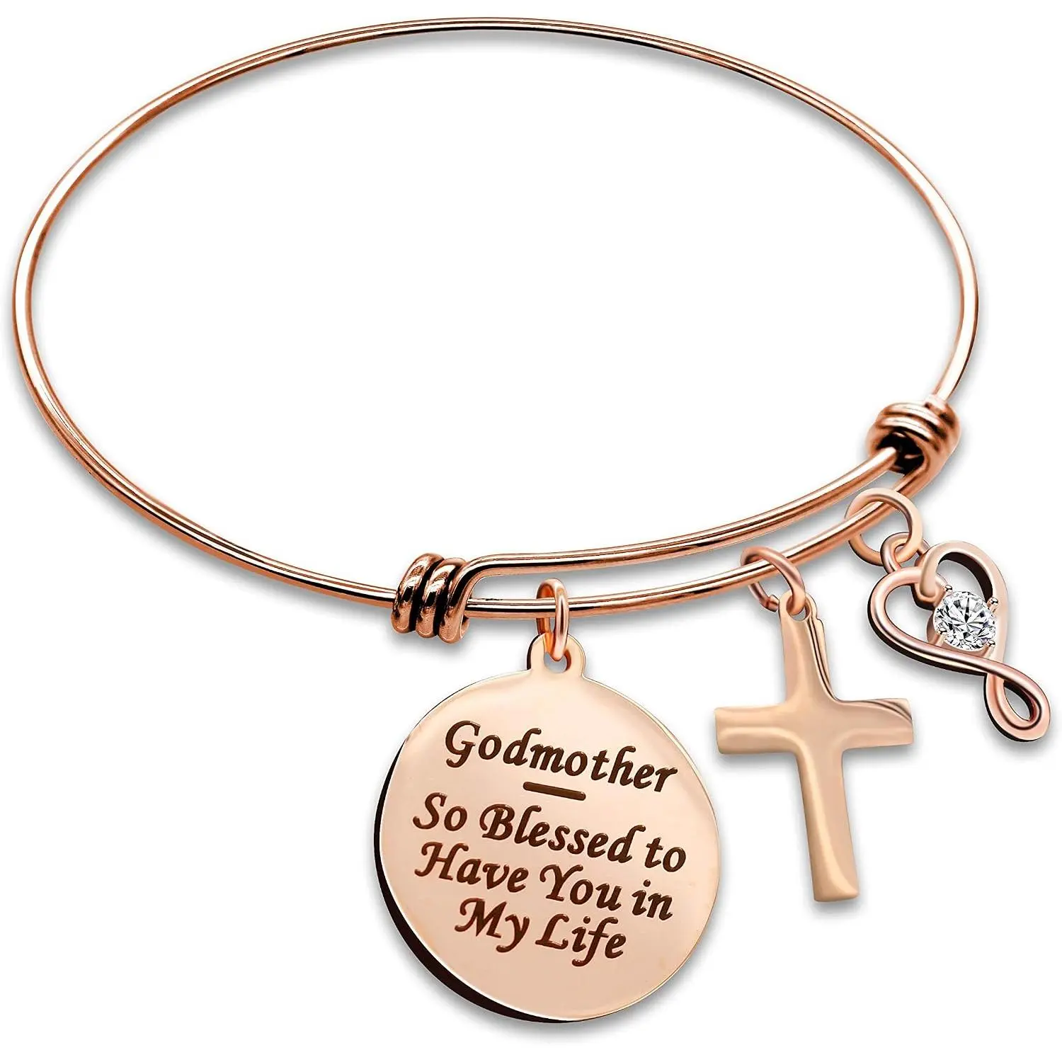Extendable Stainless Steel Wire Bangle Bracelet Engraved Inspirational Words She Believed She Could 2020  Year  Y609