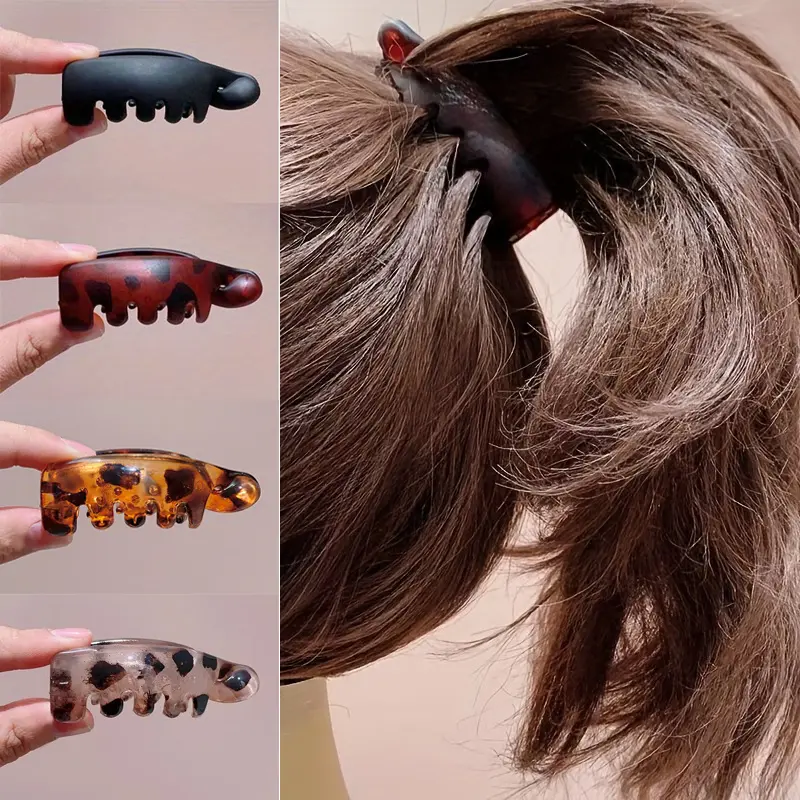 Non-Slip Banana Hair Clips (4-Piece), Stylish Cute Hair Accessories for Everyday Wear, Special Occasions claw