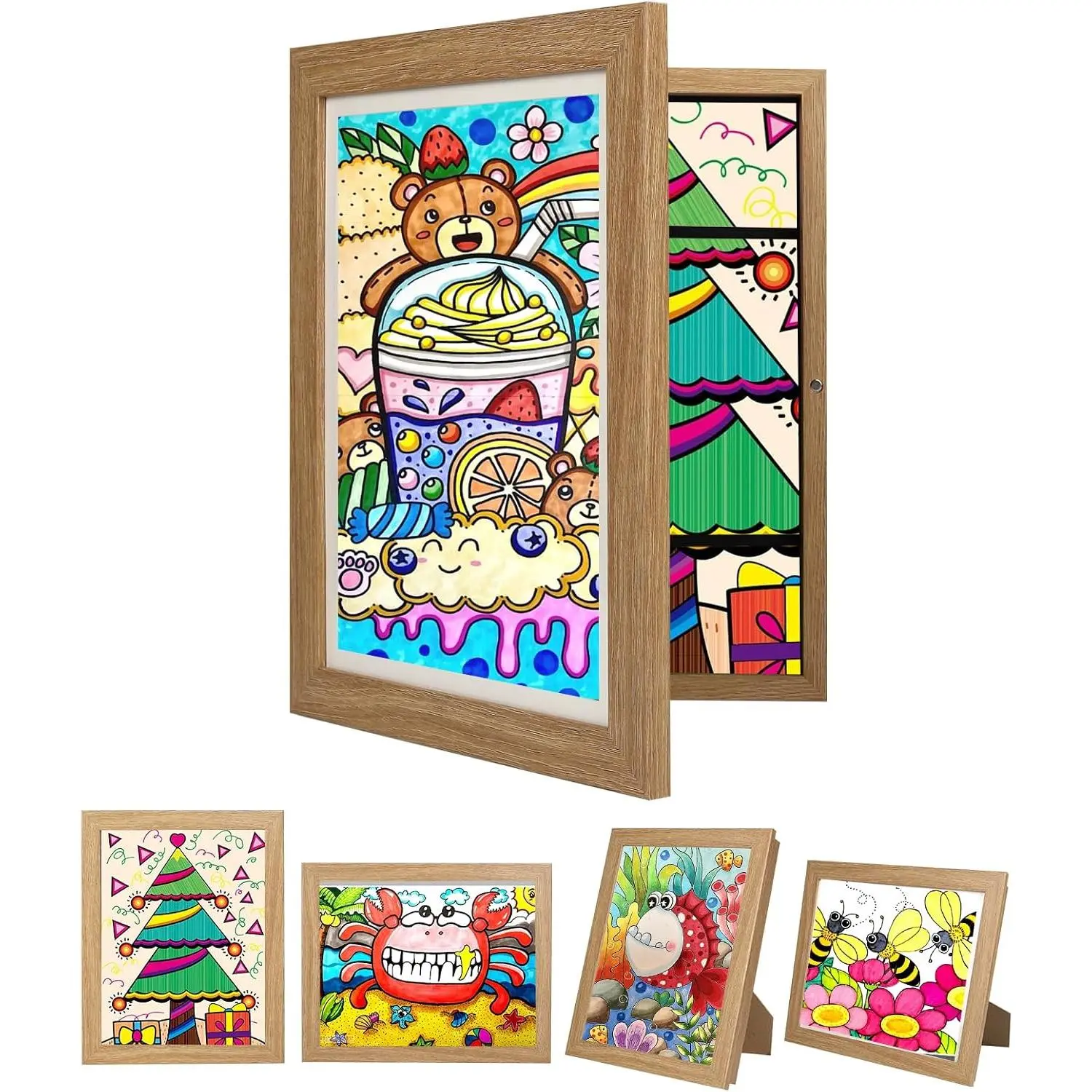 Artwork Frames Changeable,10x12.5,Front Opening,Holds 150, Picture Frames for Display & Storage  Art Work,Projects(1Pack-)