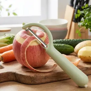 Stainless Steel Peeler: Anti-Residue Design, Anti-Mold & Antibacterial Head for Efficient Prep. Ideal for Potatoes, Carrots, Apples & More. Durable Multi-Purpose Kitchen Tool for Quick, Easy Peeling, Your Essential Kitchen Helper.
