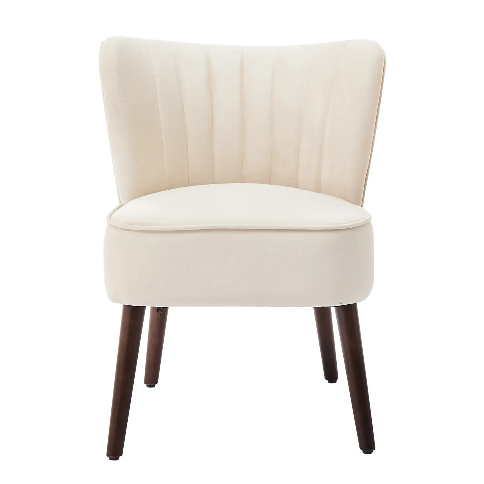 Mid-Century Modern Wingback Accent Chair - Comfy Soft Upholstered Single Lounge Chair for Living Room, Sturdy Wood Legs, Adjustable Ft, Cushioned Seat - Black or Green