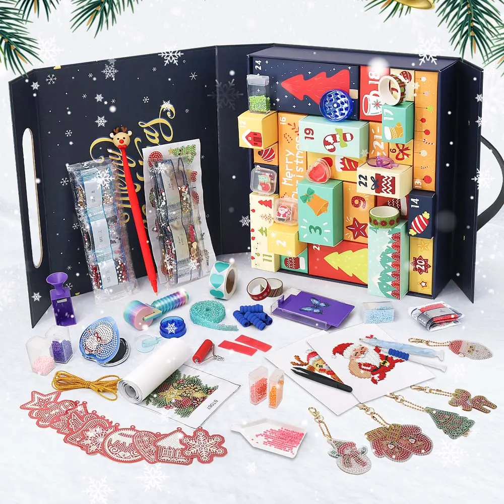 Diamond Painting - Advent Calendar - Winter Wonderland (24 Doors) 24 Surprises in One Gift Box 2026, 24 Days Christmas Gift Set For Women Girls &Teens, Surprises Christmas Calendar Countdown Gift for Women,Countdown Calendar Full Handmade Kit Charming Gif