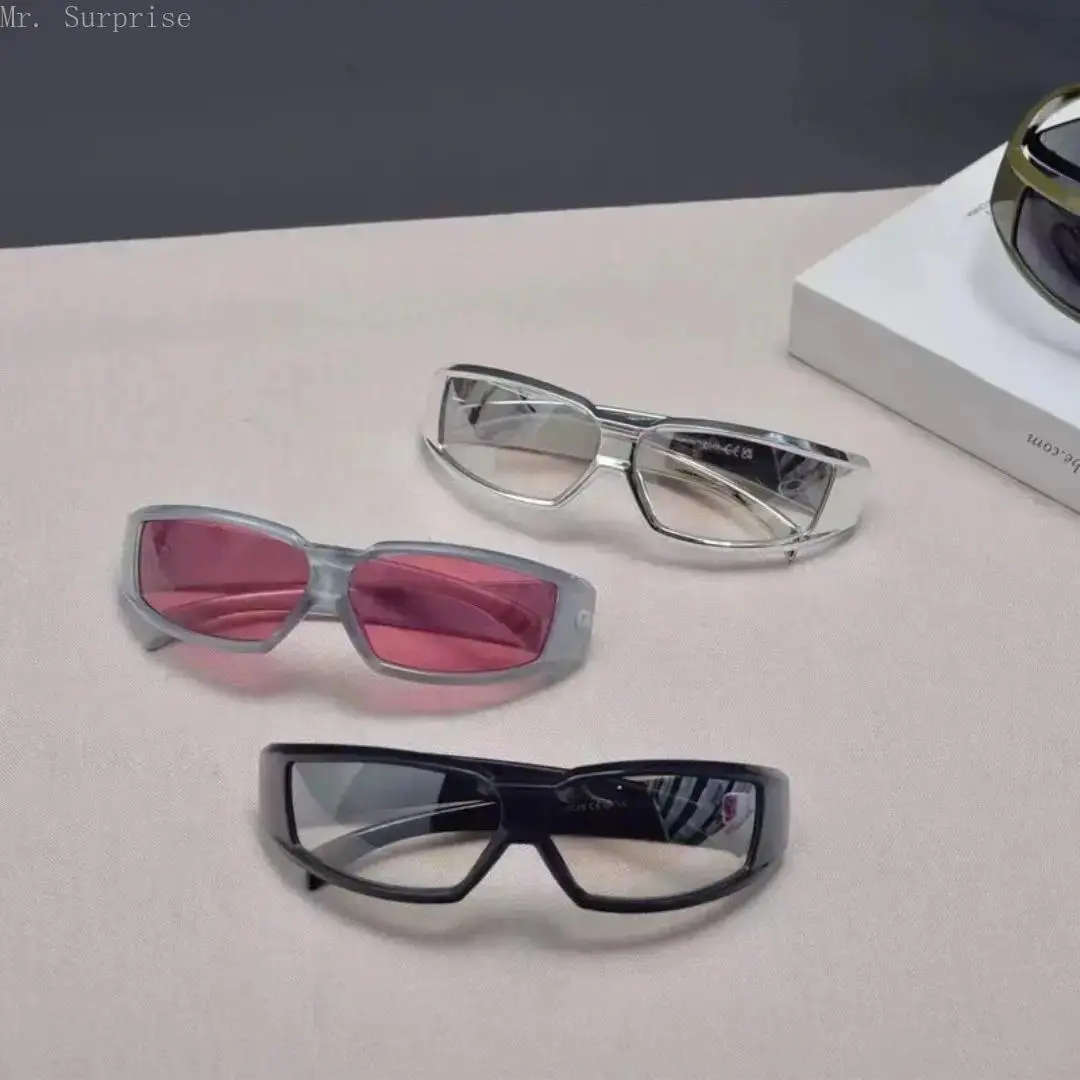 Full Rim Square Sunglasses,Nylon Frame with Glitter Detail, Polarized Reflective Lenses, Cyberpunk Style Unisex Fashion Eyewear