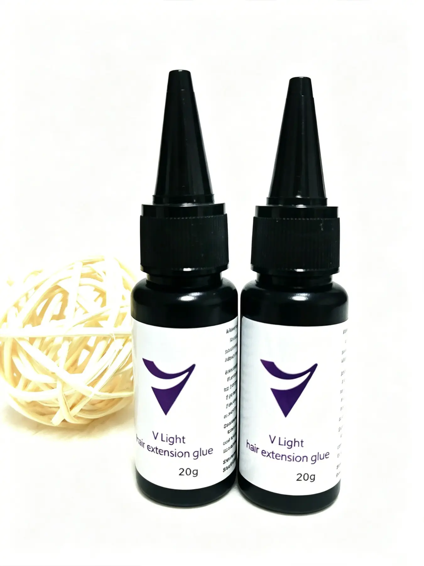 20g V Light Hair Extension Glue Strong Hold UV Hair Extension Adhesive For  V-Light Hair Extension Installation Hair Weaves