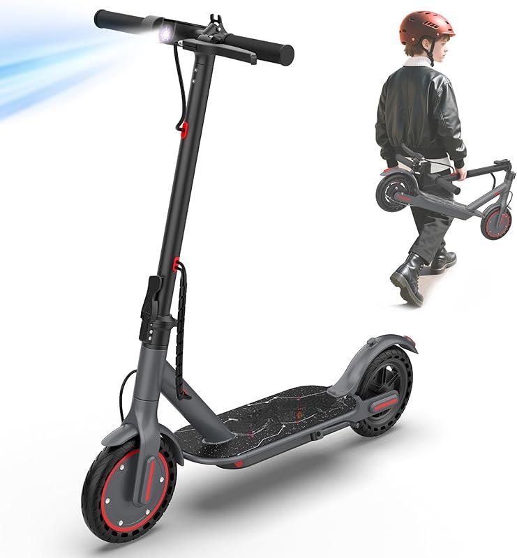 SUNDAY MIRTH Electric Scooter for 10+, 350W Motor, Max 12Miles Long Range, 19 MPH Max Speed, 8.5" Solid Tire, Lightweight Foldable E-Scooter with Dual Braking, Digital Display, Cruise Control