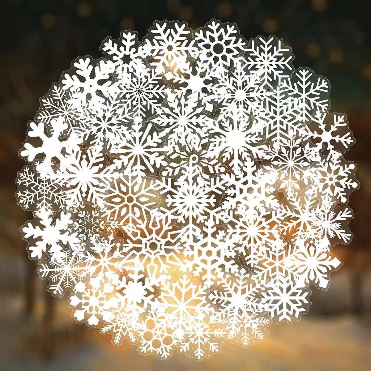50Pcs Transparent Snowflake Stickers, Waterproof Decals for Phone Case, Tablet, Window Glass, Cup, Laptop, Mirror, DIY Crafts