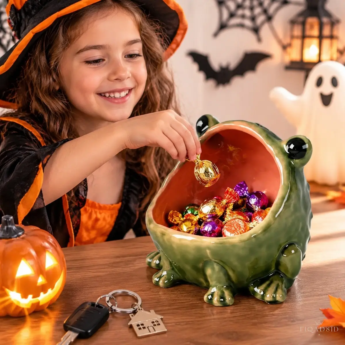 Cute Frog‑Shaped Ceramic Storage Bowl, Trending Animal Tabletop Decor, Wide‑Mouthed Toad Incense Burner, Glossy Hand‑made Pottery Holder, Heat‑resistant Lead‑free Structure For Entryway Organizing, Witchy Altar Setup And Holiday Candy Holding