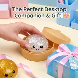 Glitter Jumbo Soft Toy with Box, Stress Relief Squeeze Toy, Mystical Glitter Jumbo, Perfect Gift for Mutual Gifting